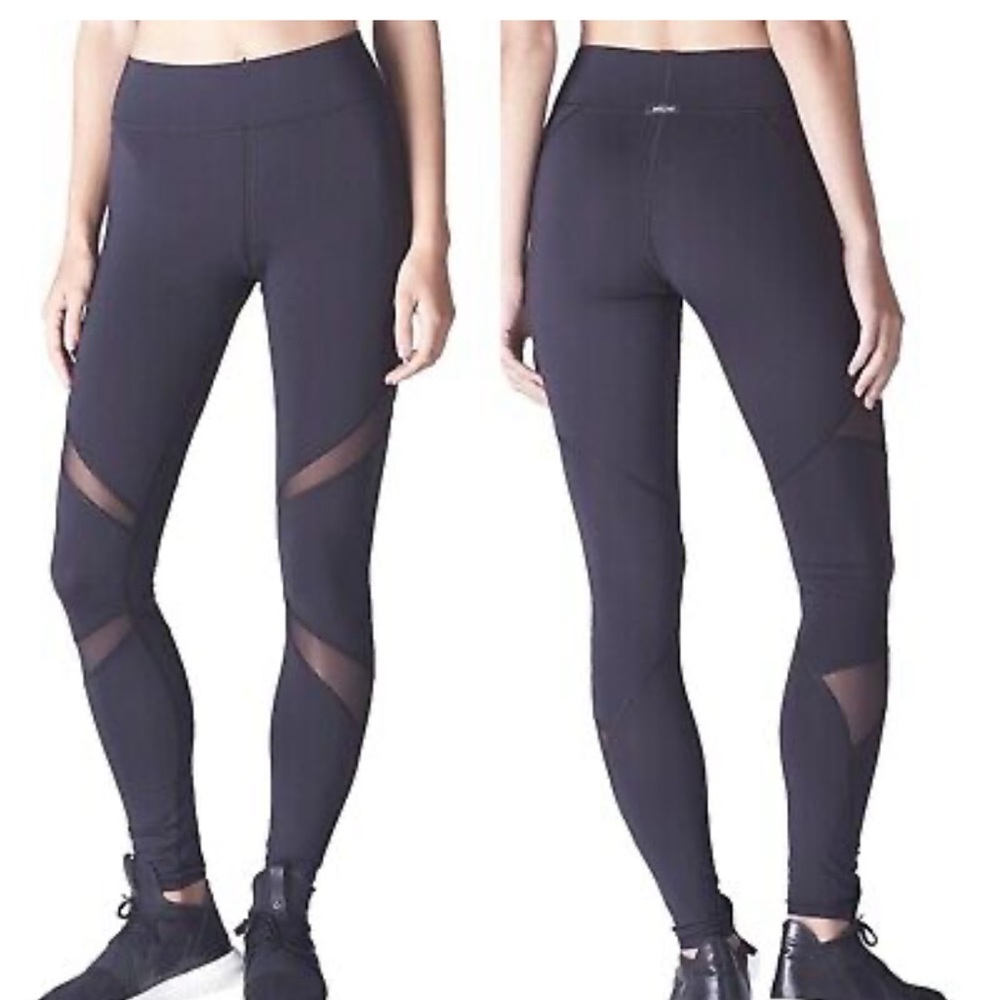 MICHI pulsar mesh cutout leggings